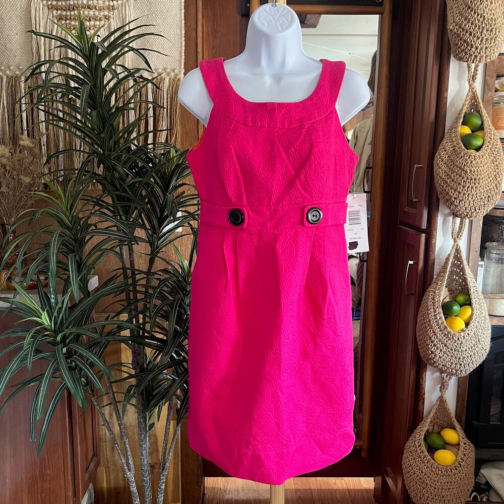Robbie Bee Mini Dress 8P Petite Pink Fuchsia Mod Cocktail Party Wedding Y2K NWT